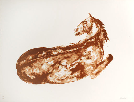 Elisabeth_Frink_Lying Horse Lithograph 22 of an edition of 70