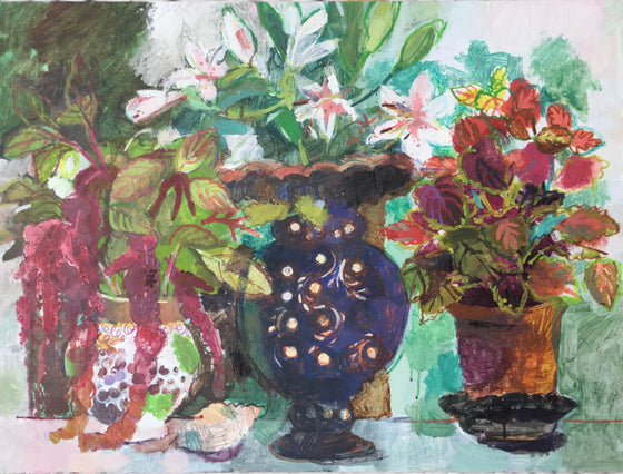 Helen Riches_Amaranthus, Coleus & Lilies