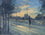 A misty view of the Left Bank, Paris with a view of Notre Dame beyond, Oil by British Impressionist painter Ian Houston, a pupil of Edward Seago