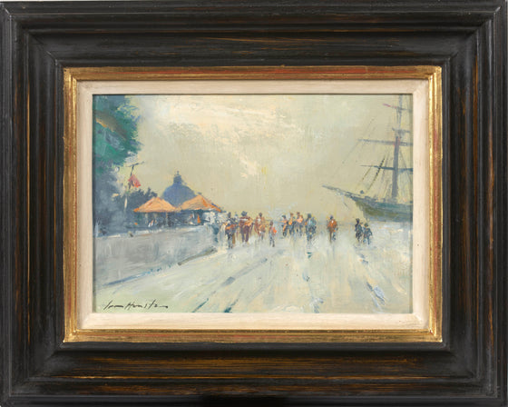 'Afternoon by the Cutty Sark, Greenwich' by Ian Houston framed