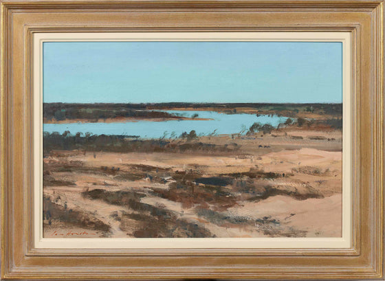 Landscape on the Murray River by Ian Houston framed