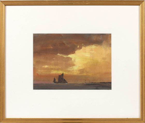 Spritsail Coming Home by Ian Houston framed