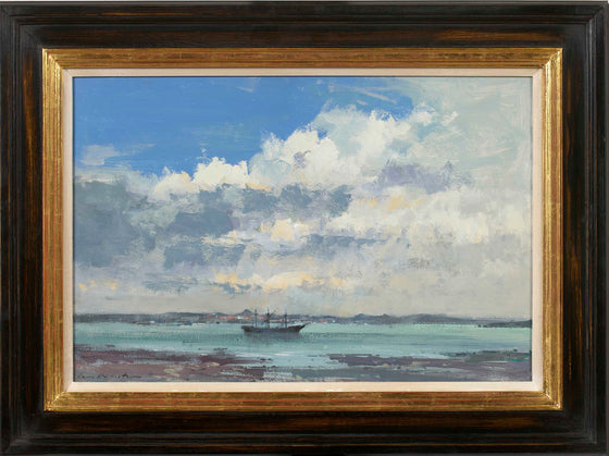 'The Lady Elizabeth', Whalebone Cove, Stanley by Ian Houston framed