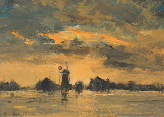 Turf Fen Mill at Sunset by Ian Houston