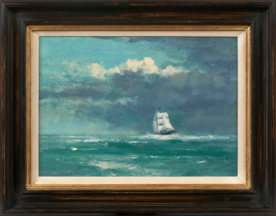 'Young Endeavour' in the North Sea by Ian Houston framed