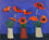 Poppies on Blue