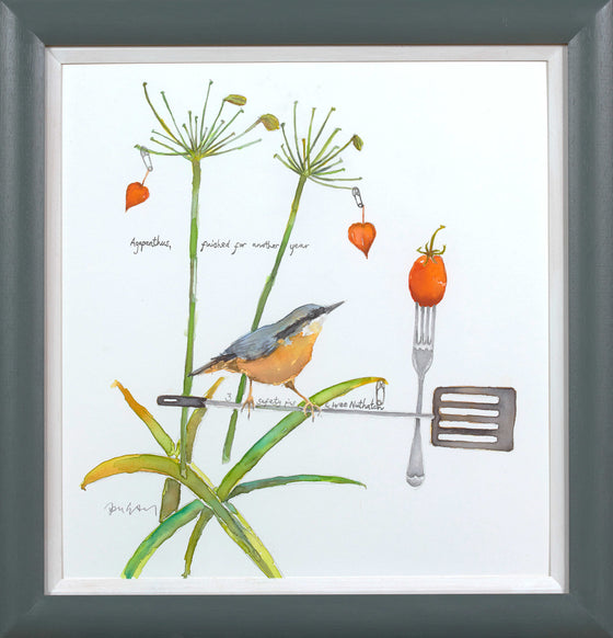 Agapanthus and Nuthatch