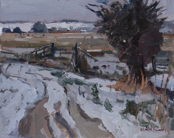 Contemporary British Artist Karl Terry 'Winter Fields'
