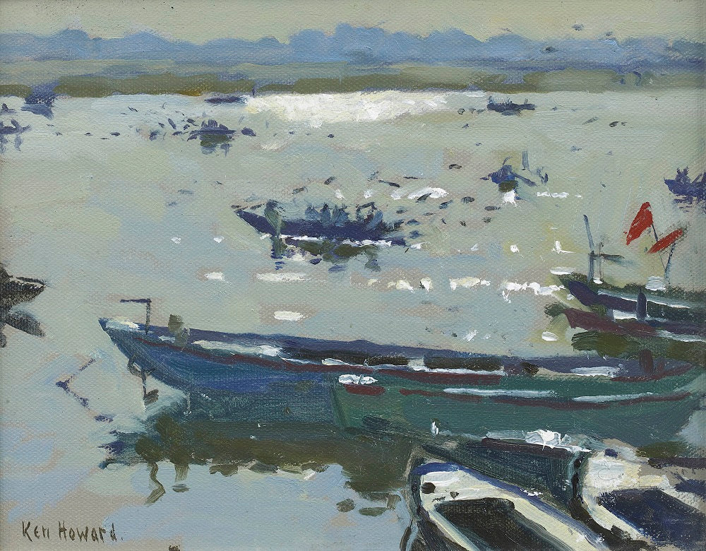 Ken Howard RA Original oil painting 'Morning Light Varanasi