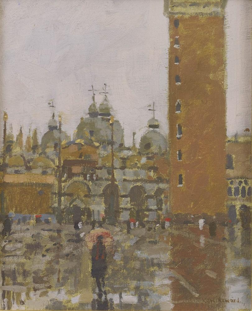 Ken Howard RA Original oil painting of Venice 'Wet Day, San Marco' – Panter  and Hall, image size:810x1000