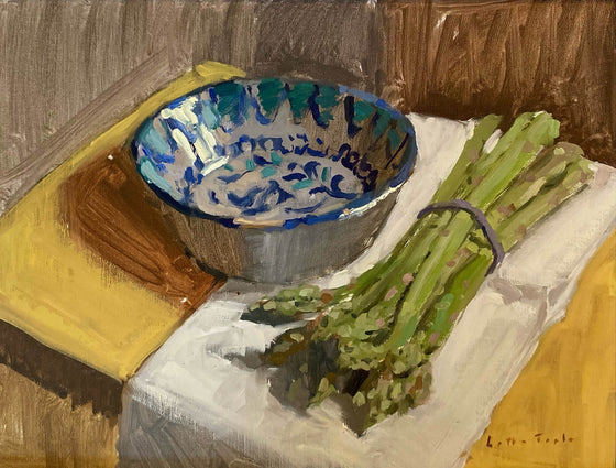Asparagus with Spanish bowl