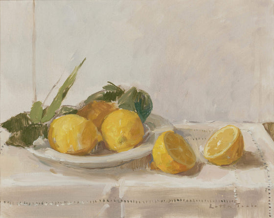 Lemons on Linen Cloth