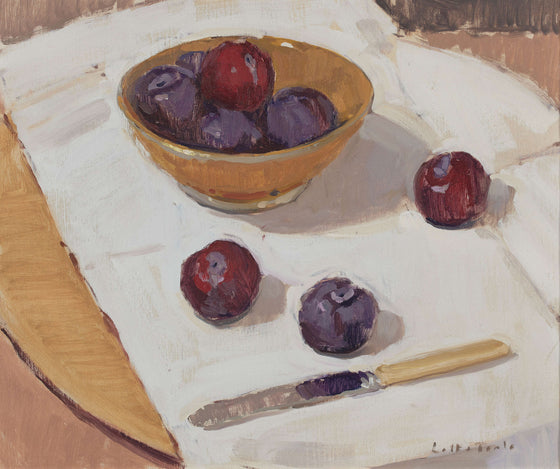 Plums with Moroccan Bowl