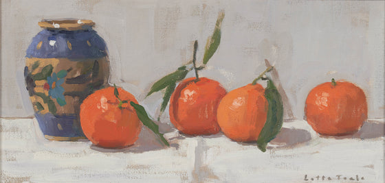 Tangerines with Afghan Vase