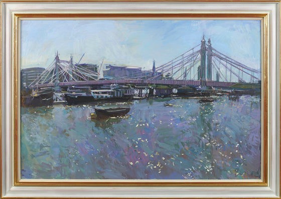 Albert Bridge, High Tide, High Summer