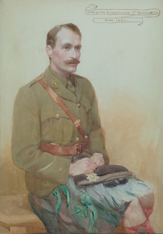 The Hon. John Bowes-Lyon in the uniform of the 5th Black Watch