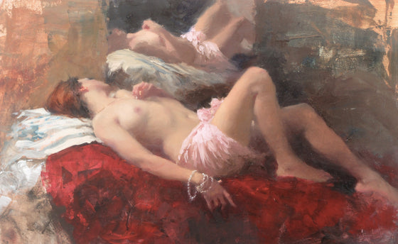 Michael Alford_Sleeping Nude, Rose & Crimson