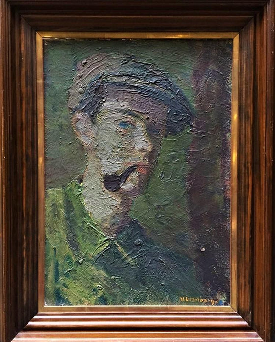 Man with pipe (Framed)