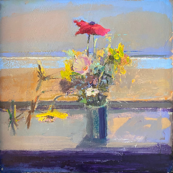 Summer Flowers, Studio, Porthmeor Beach, St Ives