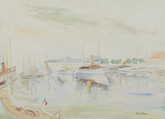 Harbour Scene in South of France (Vanderbilt's Yacht)