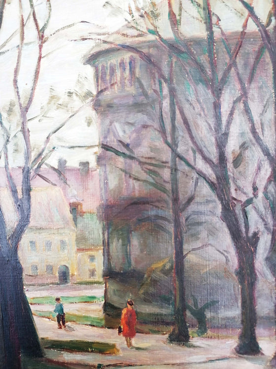 Figures in a park