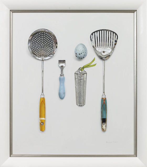 Arranged Implements with Green Ribbon