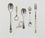 Arranged Silverware with Enamelled Spoon and Quail's Egg