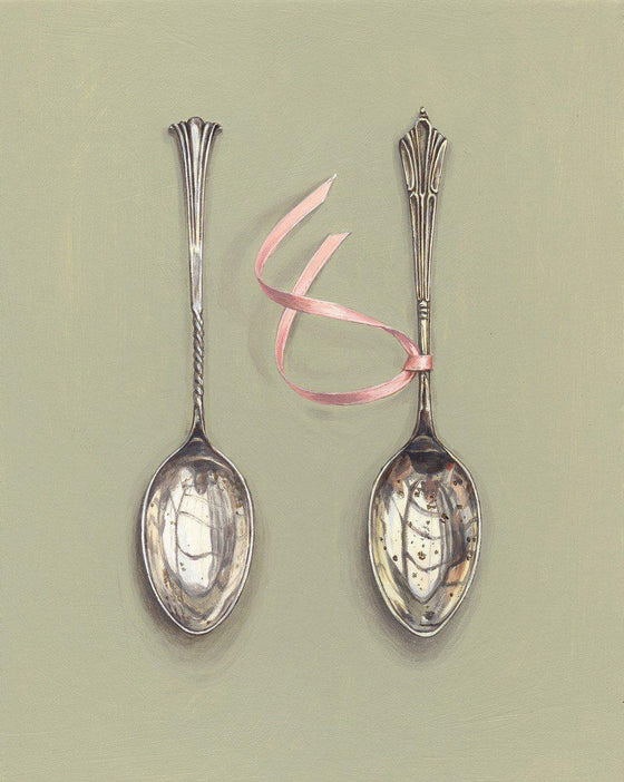 Coffee Spoons with Pink Ribbon