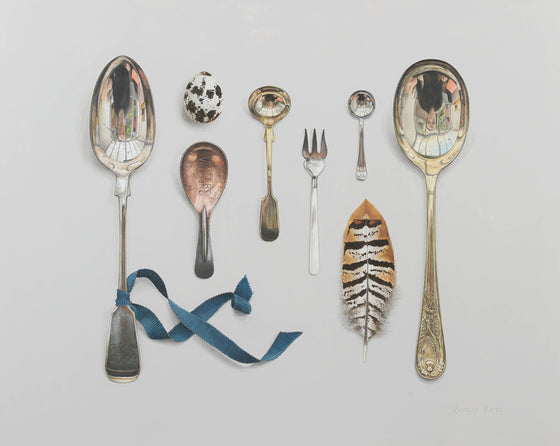 Collected Silver with Quail’s Egg and Blue Ribbon