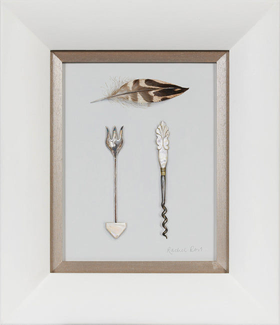 Feather with Fork and Corkscrew
