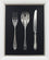 Fork, Spoon and Knife on Black