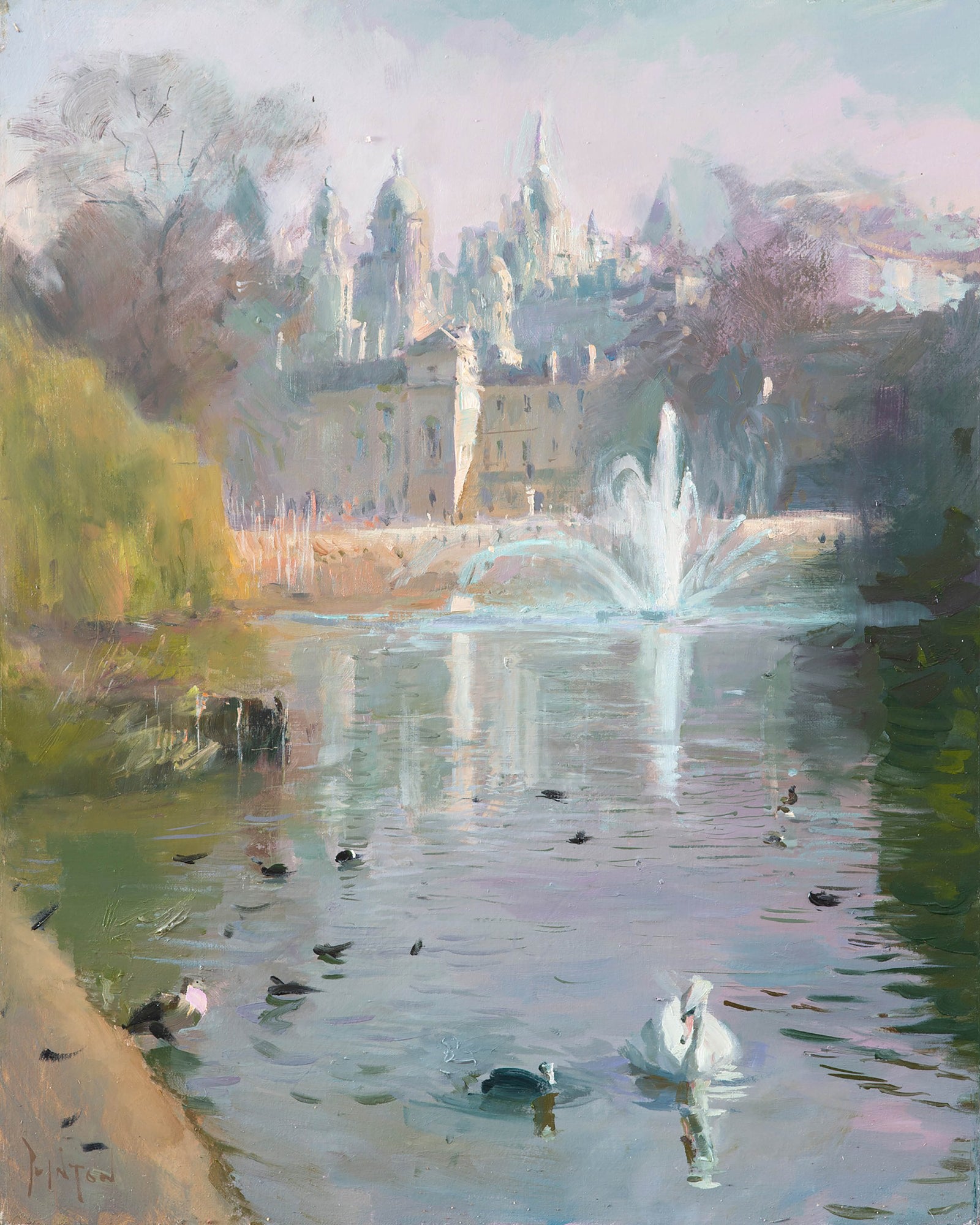 Rob Pointon ROI British Plein Air Artist 'Morning Light, Horse Guards ...