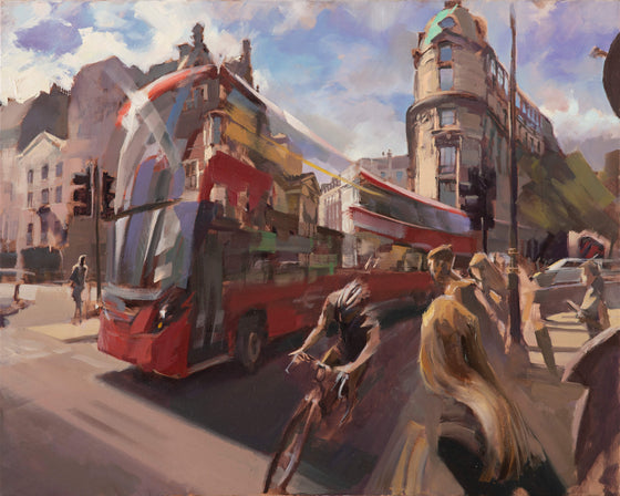 Turning onto Waterloo Bridge