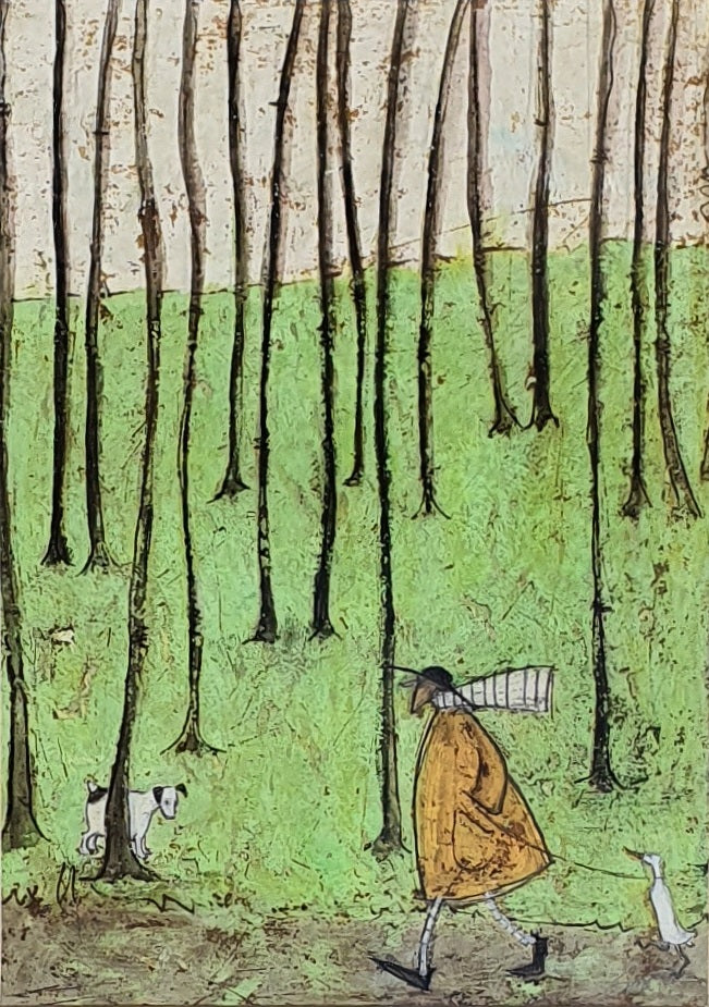 Sam Toft original painting 'Walking the Duck' – Panter and Hall