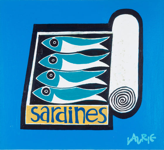 Sardines on Blue