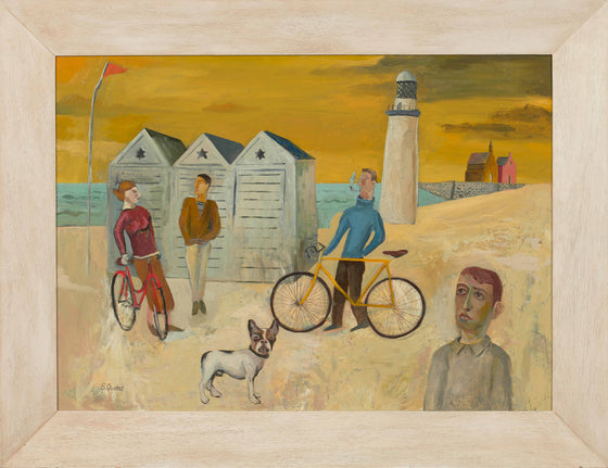 Cyclists by the Sea