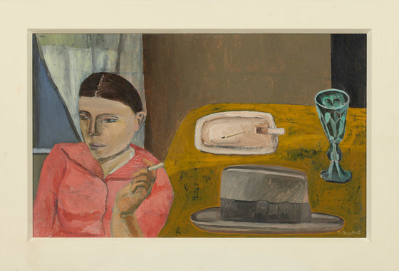 Woman Seated by a Hat