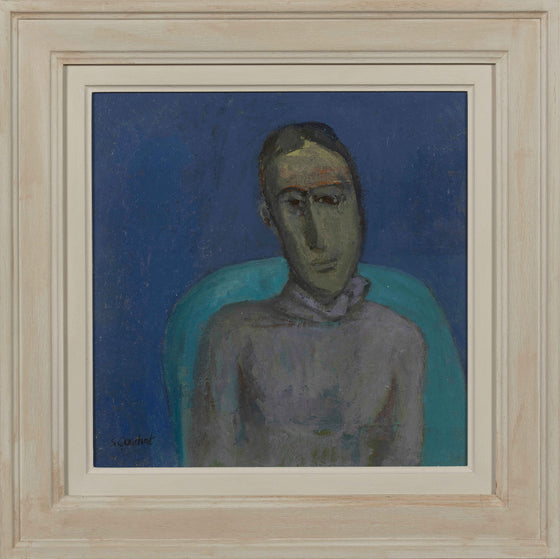 Young Woman in a Blue Chair