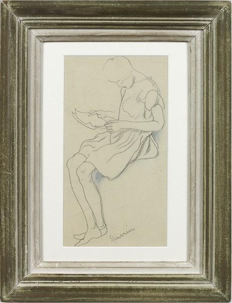 Girl reading (Framed)