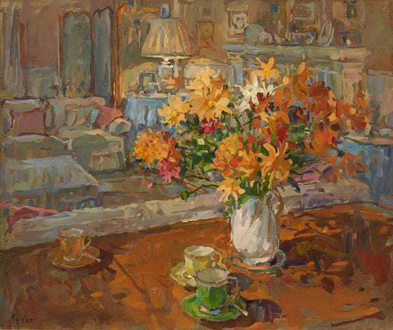 Susan Ryder Coffee and Chrysanthemum
