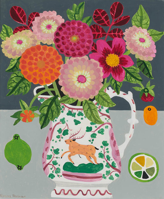 Dahlias and Zinnias
