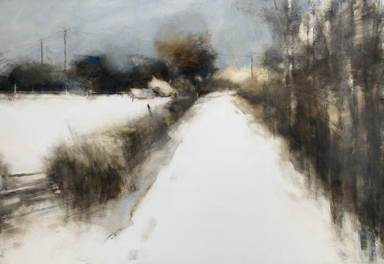 'Winter Evening, Devon' by British contemporary artist Hannah Woodman