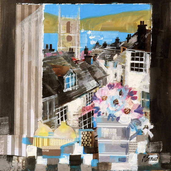 Mike Bernard Church and Still Life, Fowey