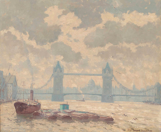 Hugh Boycott-Brown (1909-1990) Modern British painter 'Early Morning, Tower Bridge'
